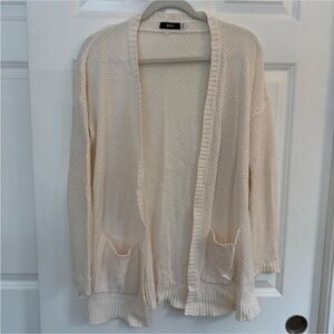 BDG Cream Open-Front Sweater